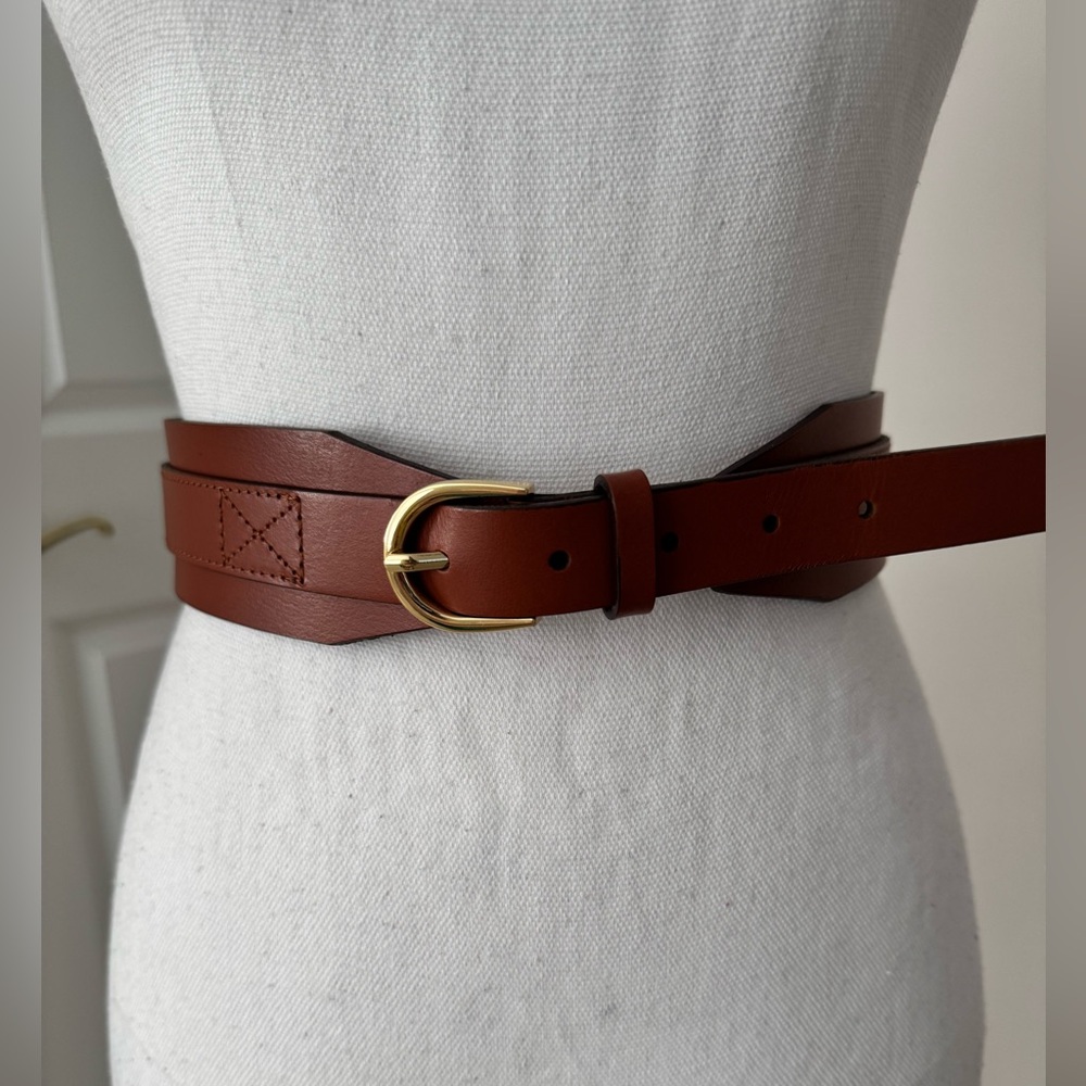 J. Crew Fact - Elegant Waist Brown Leather Belt (xs/s) - Picture 2 of 6